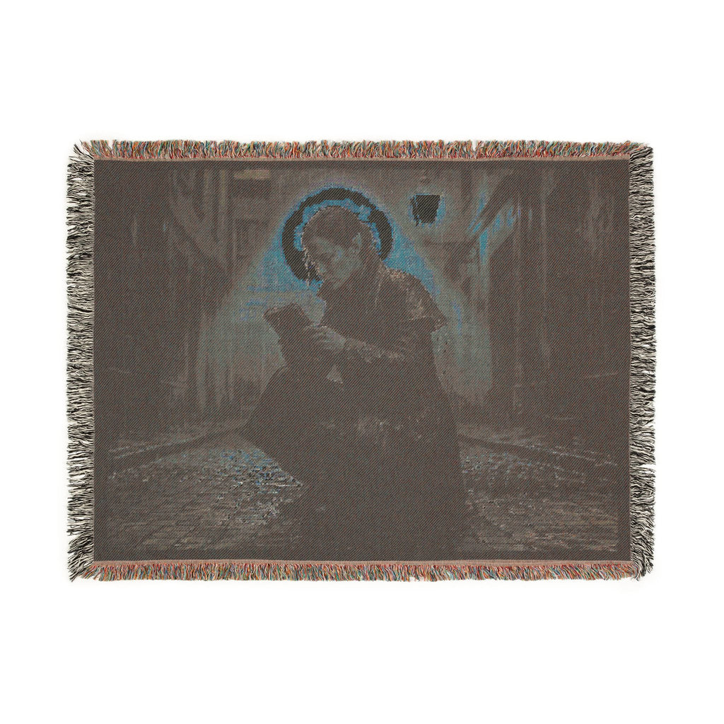Sable in the Rain Woven Blanket — Cozy Night Reader Throw
