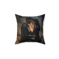 True Name Throw Pillow - Candlelit Dark Romance Accent Cushion