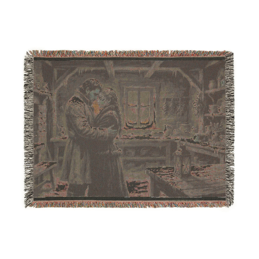 Romantic Cabin Embrace Woven Blanket