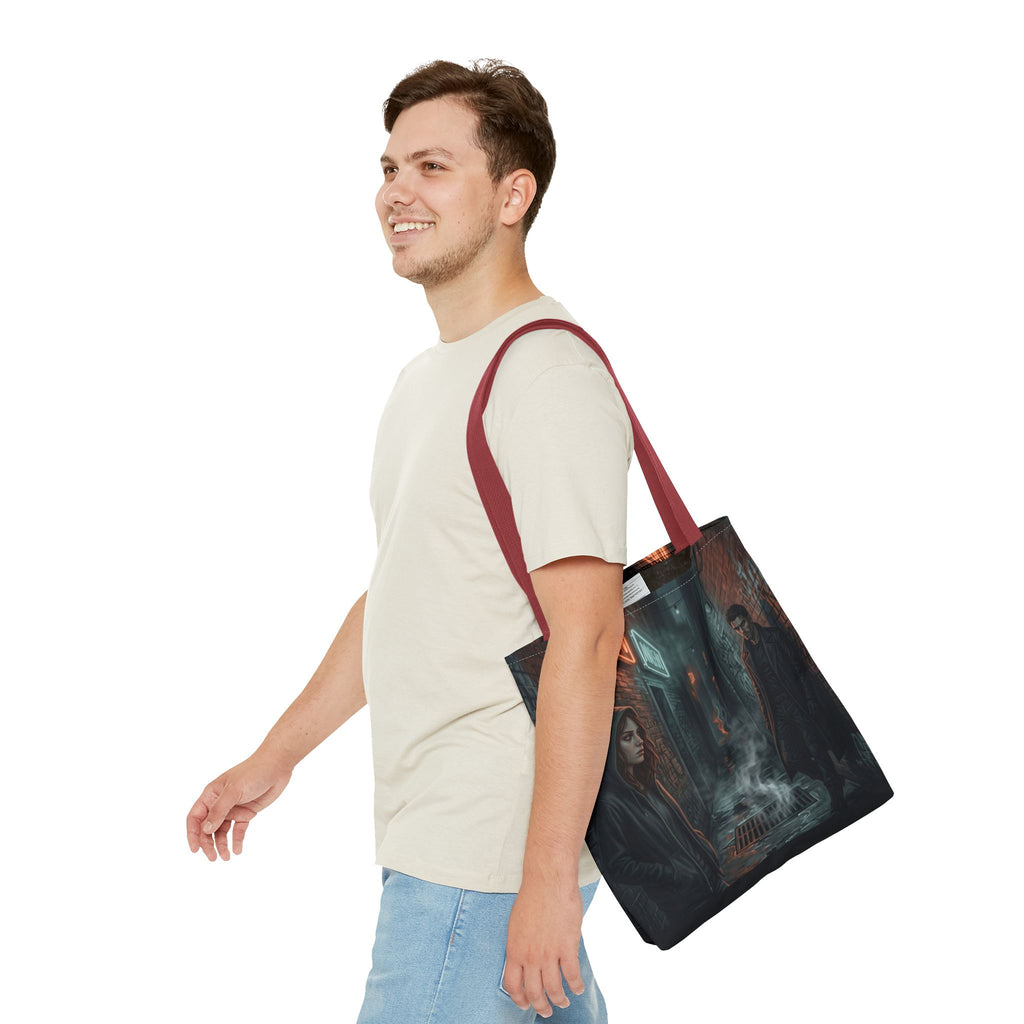 The Hunters Alley Tote Bag - Neon Noir Dark Romance Book Bag