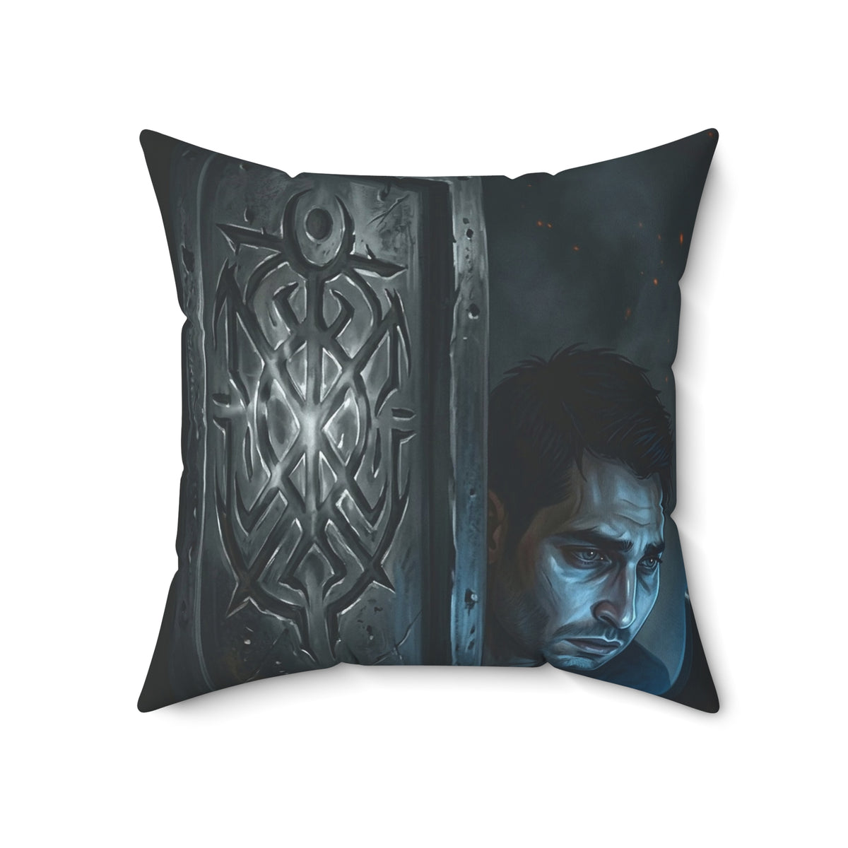 The Ward Mark Throw Pillow - Gothic Rune Sigil Accent Cushion
