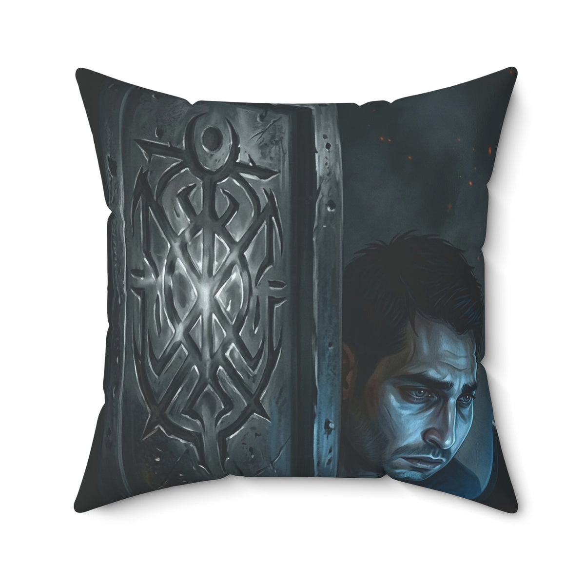 The Ward Mark Throw Pillow - Gothic Rune Sigil Accent Cushion