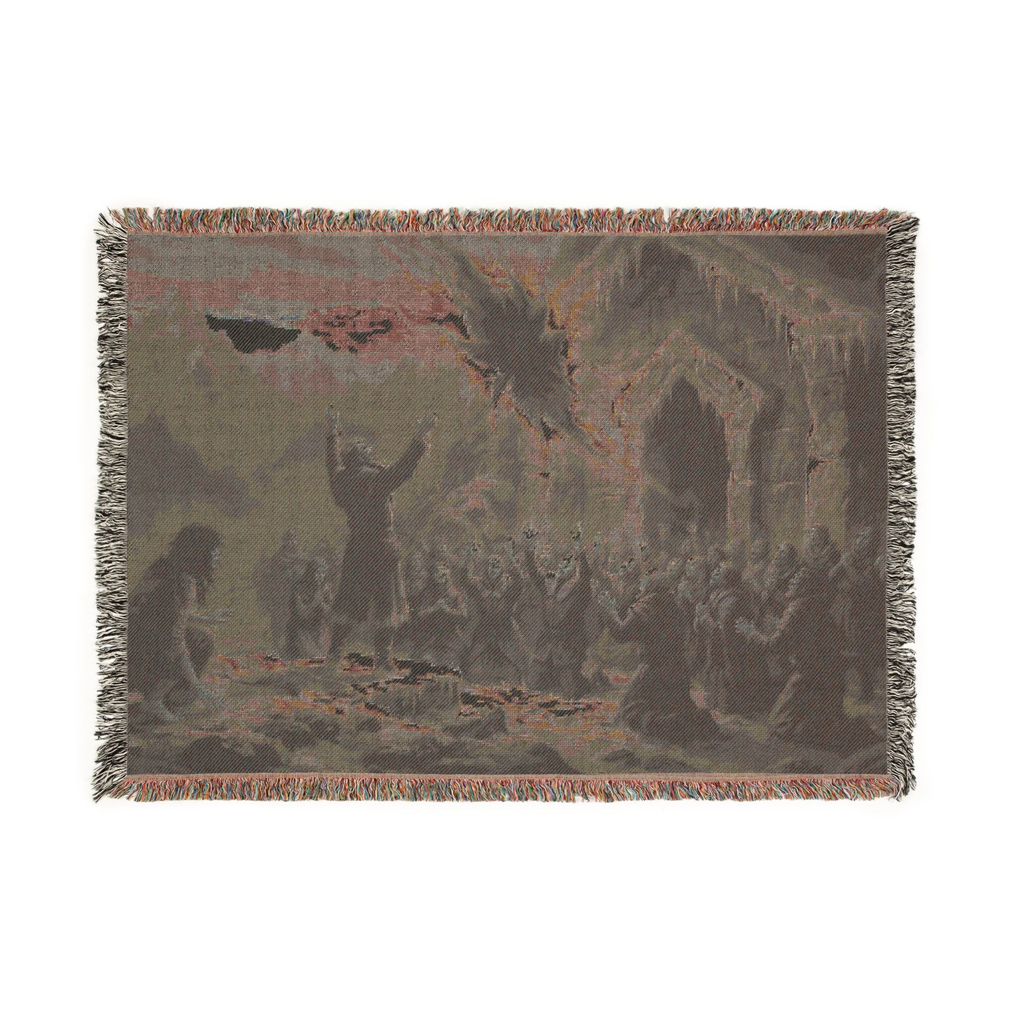 Wizard's Crowd Woven Blanket — Fantasy Sky Rupture Throw