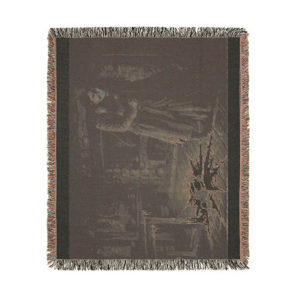 Gothic Victorian Scene Woven Blanket
