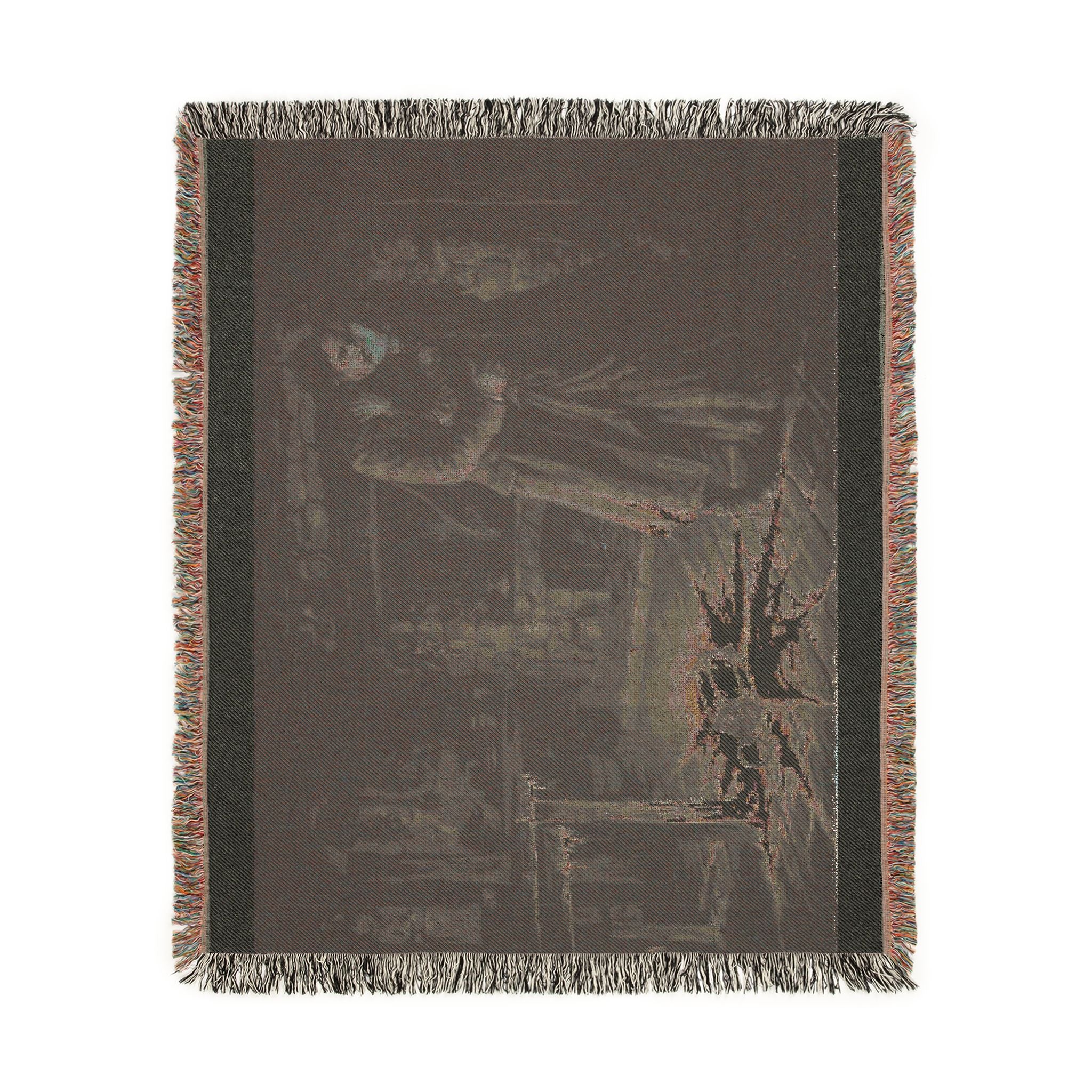 Gothic Victorian Scene Woven Blanket