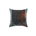 Ashmoor River Packing Throw Pillow - Gothic Industrial Accent Cushion