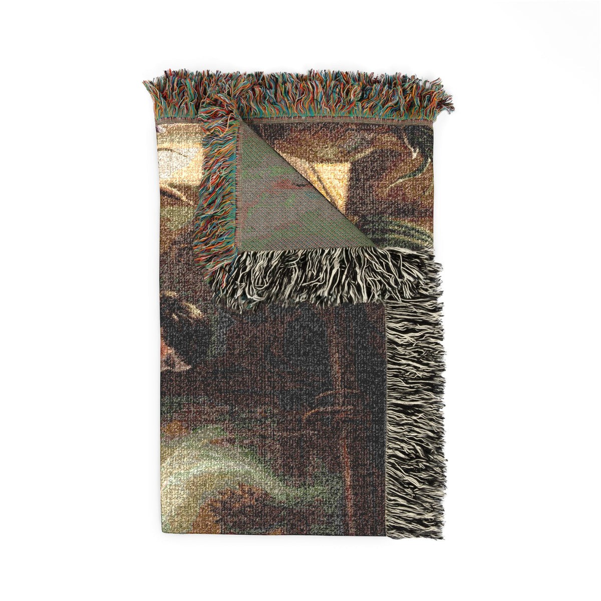 Nativity Scene Woven Throw Blanket — Classic Christmas Religious Home Decor