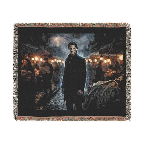 Demon in the Crowd Woven Blanket