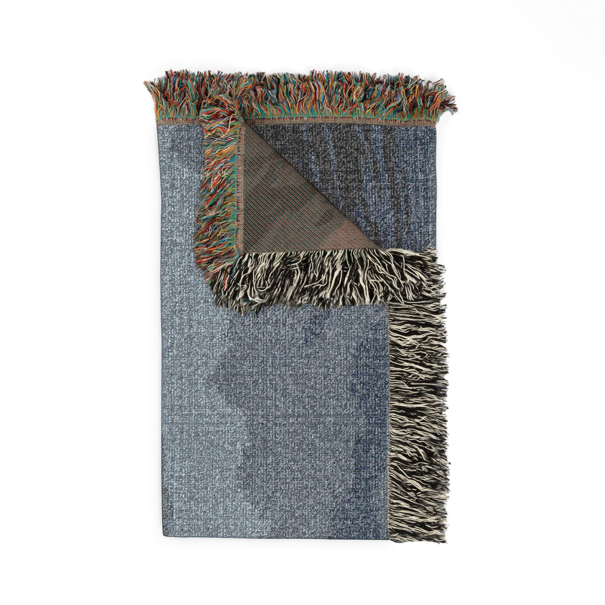 Cozy Coastal Cottage Woven Blanket — Nautical Seaside Throw for Home Decor