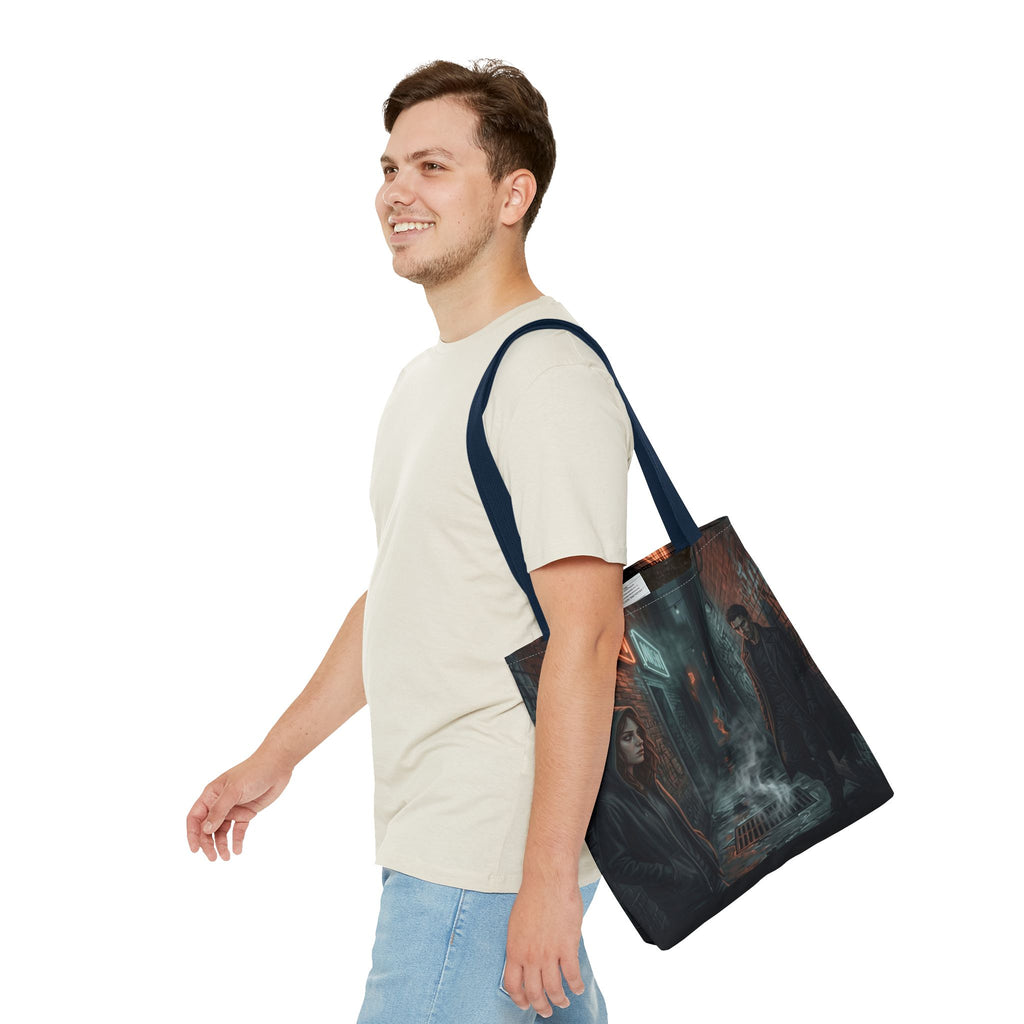 The Hunters Alley Tote Bag - Neon Noir Dark Romance Book Bag