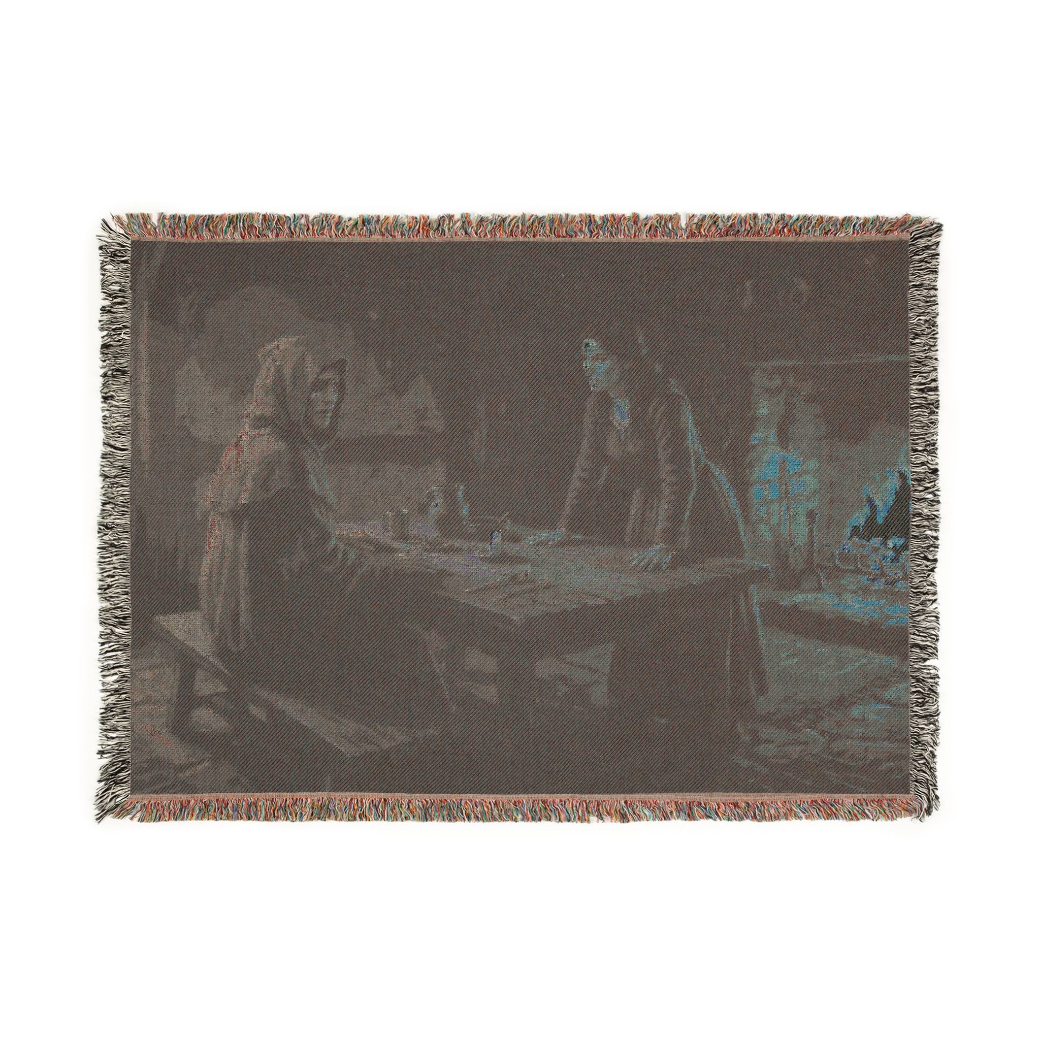 Hearthside Fantasy Woven Blanket — Renaissance Dark Cottage Throw