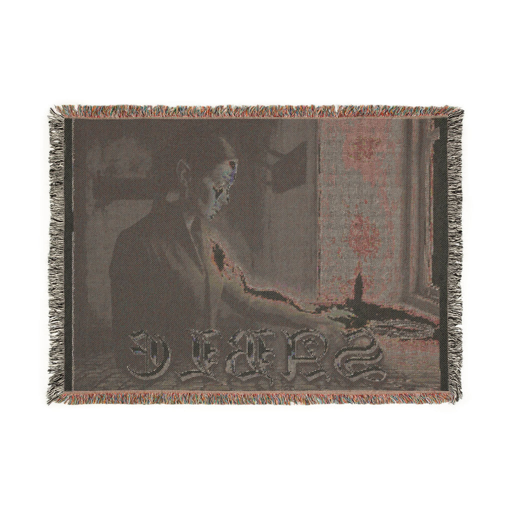 Woven Blanket — 'Sable' Vintage Girl at Window Tapestry Throw